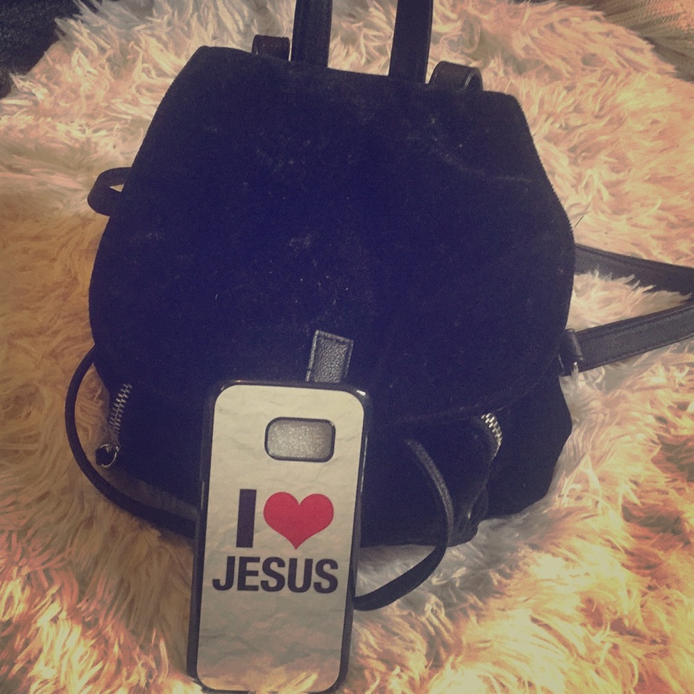 Little backpack and I love Jesus phone case